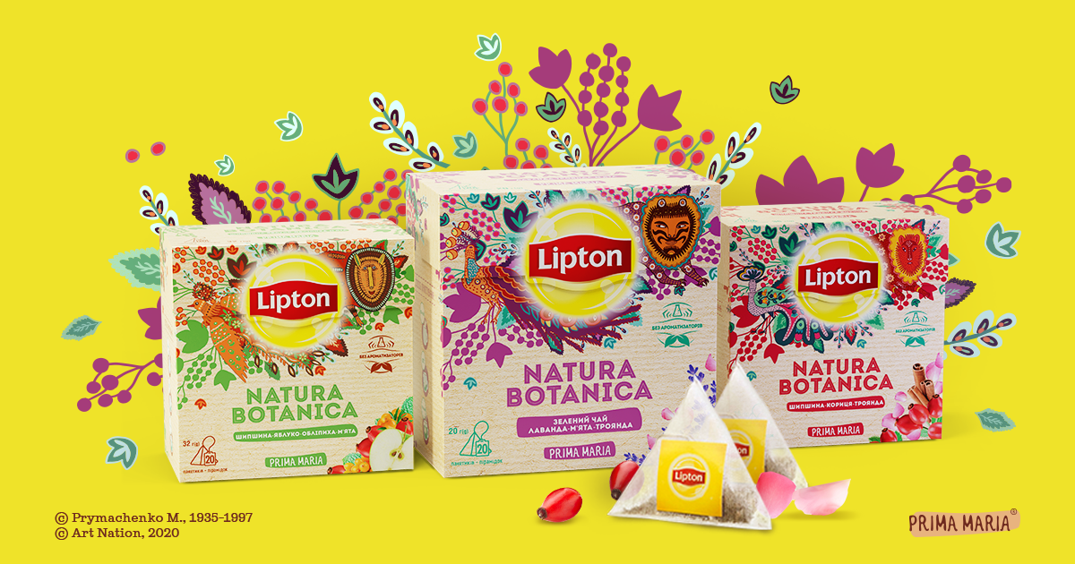 Lipton х Prima Maria — How Ukrainian Art-Brand Emphasized the Natural Composition of new line of Tea